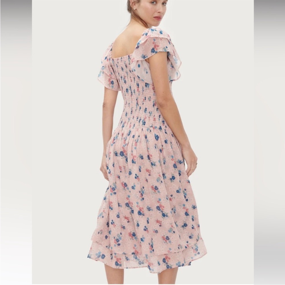🌺 Hatch The Cosette Spring Bloom Floral Dress Size 2 Maternity Ruched Medium - Picture 3 of 11